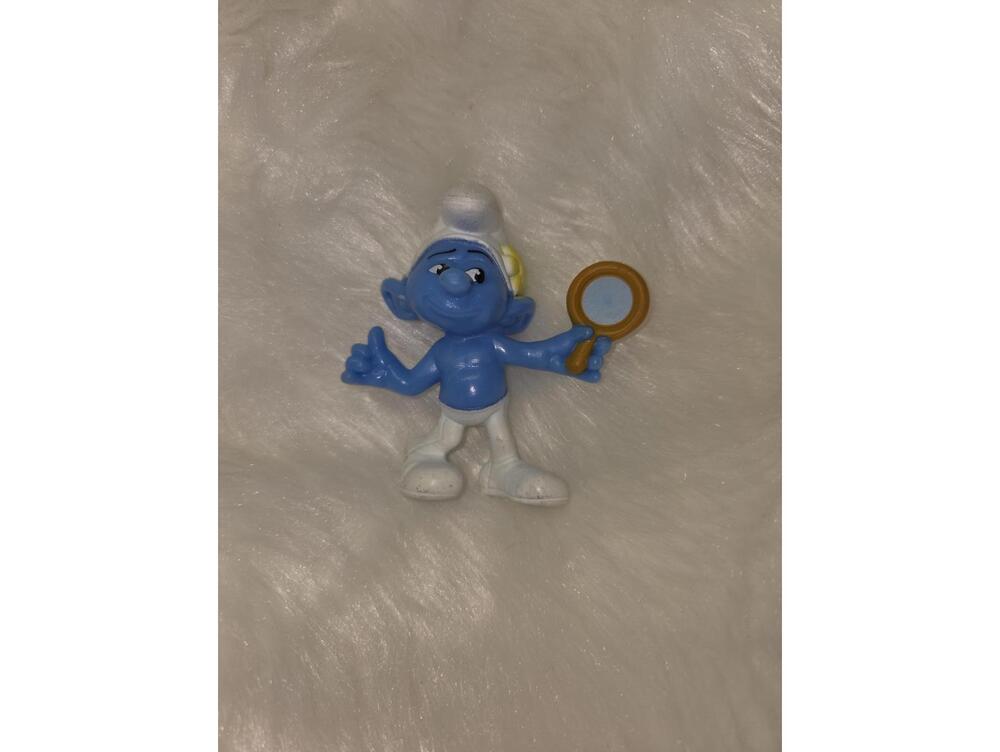 McDonalds Vanity Smurf Figurine with Mirror